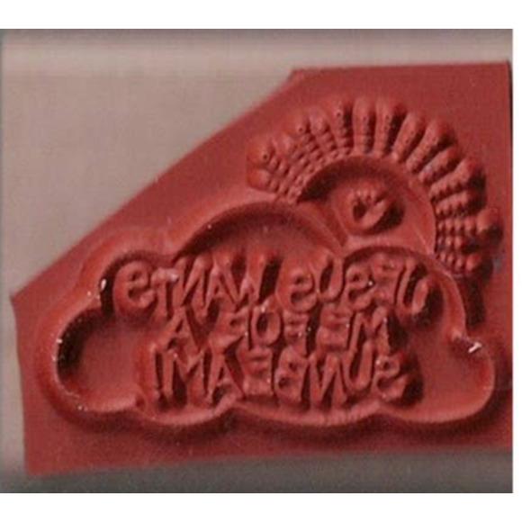 1992 Stampin' Up! - JESUS WANTS ME AS A SUNBEAM - Rubber Stamp - Picture 2 of 2